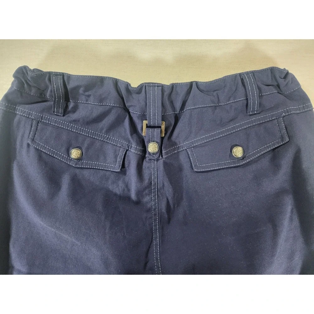 Athleta Dipper Bermuda Shorts Womens 12 Blue Hiking Outdoor Cargo Utility